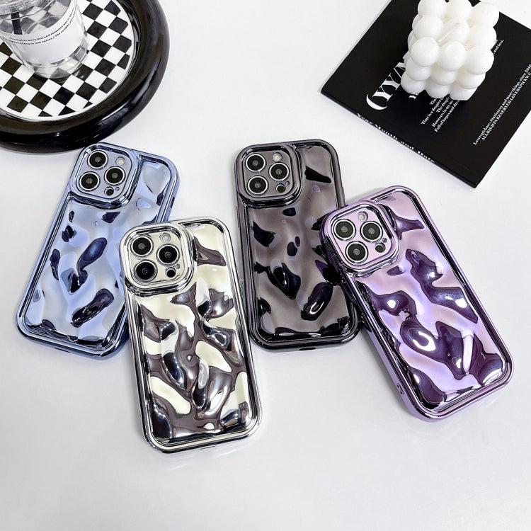 For iPhone 16 Pro Electroplating Meteorite Texture TPU Phone Case(Blue) - iPhone 16 Pro Cases by buy2fix | Online Shopping UK | buy2fix