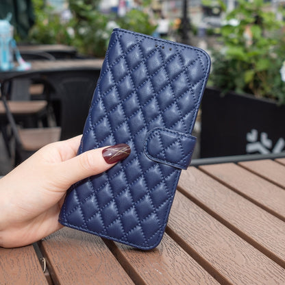 For Realme 12+ 5G Diamond Lattice Wallet Flip Leather Phone Case(Blue) - Realme Cases by buy2fix | Online Shopping UK | buy2fix