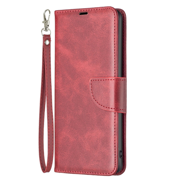 For iPhone 16 Pro Lambskin Texture Pure Color Flip Leather Phone Case(Red) - iPhone 16 Pro Cases by buy2fix | Online Shopping UK | buy2fix