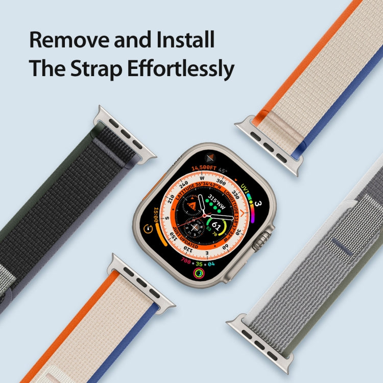 For Apple Watch 7 41mm DUX DUCIS YJ Series Nylon Watch Band(Orange Beige) - Watch Bands by DUX DUCIS | Online Shopping UK | buy2fix