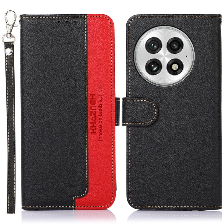 For OnePlus Nord 13 KHAZNEH Litchi Texture Leather RFID Phone Case(Black) - OnePlus Cases by buy2fix | Online Shopping UK | buy2fix