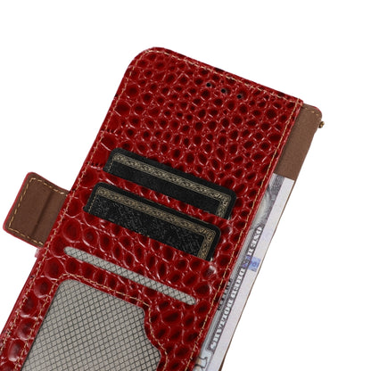 For OnePlus Nord 13 Crocodile Top Layer Cowhide Leather Phone Case(Red) - OnePlus Cases by buy2fix | Online Shopping UK | buy2fix