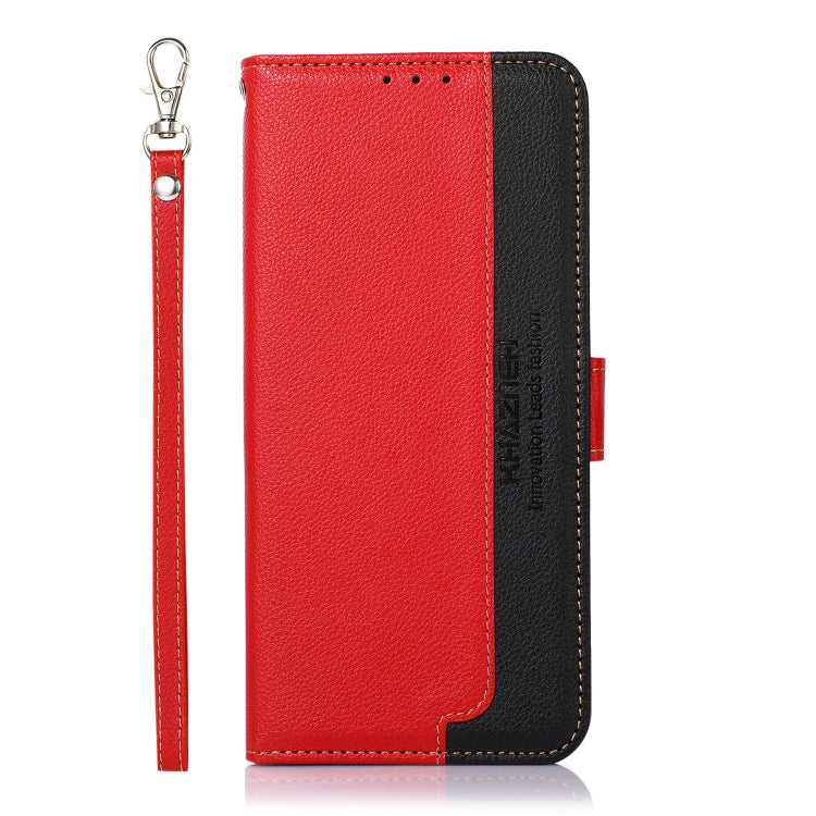 For iPhone 16 Pro KHAZNEH Litchi Texture Leather RFID Phone Case(Red) - iPhone 16 Pro Cases by buy2fix | Online Shopping UK | buy2fix