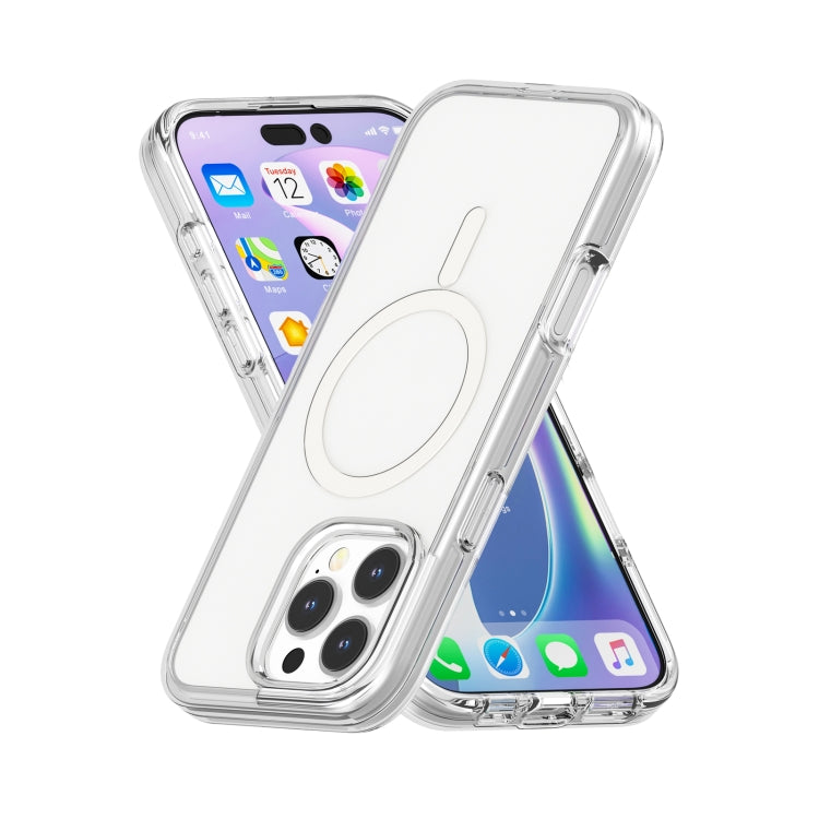 For iPhone 16 Pro Terminator Style Transparent MagSafe Magnetic Phone Case(Transparent) - iPhone 16 Pro Cases by buy2fix | Online Shopping UK | buy2fix