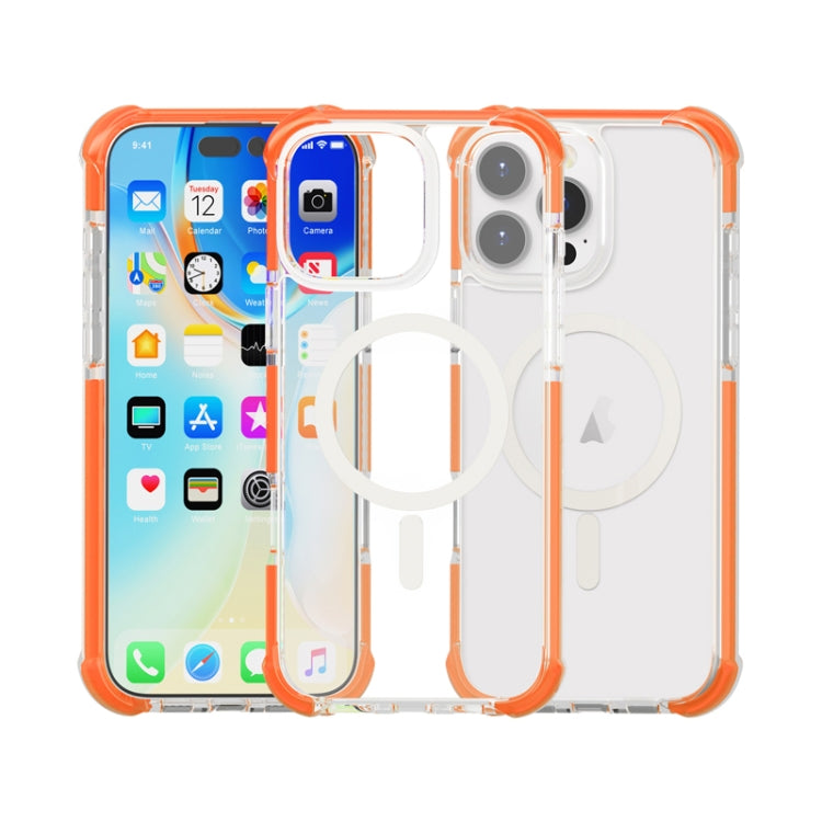 For iPhone 16 Pro Acrylic Magsafe Magnetic Shockproof Phone Case(Orange) - iPhone 16 Pro Cases by buy2fix | Online Shopping UK | buy2fix