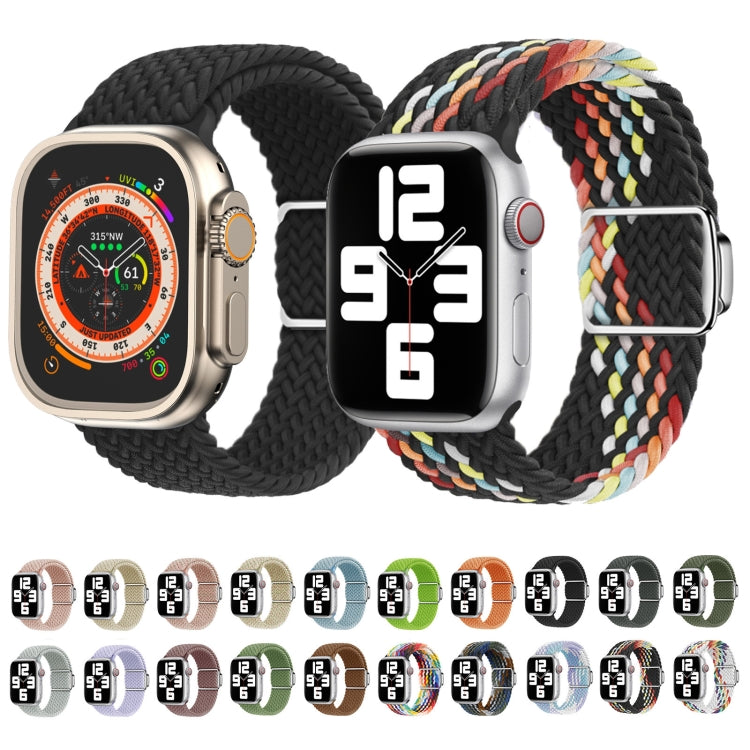 For Apple Watch Ultra 2 49mm Nylon Loop Magnetic Buckle Watch Band(Official Rainbow) - Watch Bands by buy2fix | Online Shopping UK | buy2fix