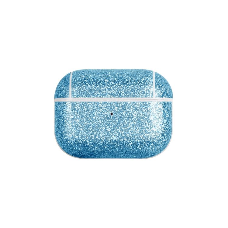 For AirPods Pro 2 Glitter Powder Skin Texture PC TWS Earphone Case(Blue) - For AirPods Pro 2 by buy2fix | Online Shopping UK | buy2fix