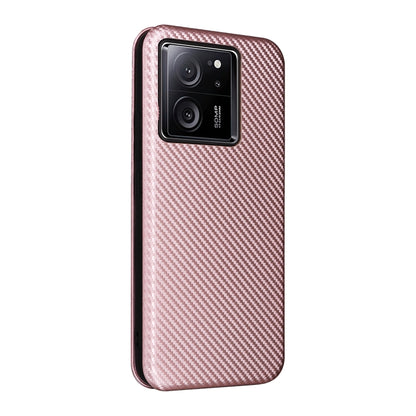 For Xiaomi Redmi K60 Ultra Carbon Fiber Texture Flip Leather Phone Case(Pink) - Redmi K60 Ultra Cases by buy2fix | Online Shopping UK | buy2fix
