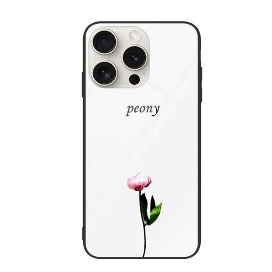 For iPhone 16 Pro Colorful Painted Glass Phone Case(A Flower) - iPhone 16 Pro Cases by buy2fix | Online Shopping UK | buy2fix