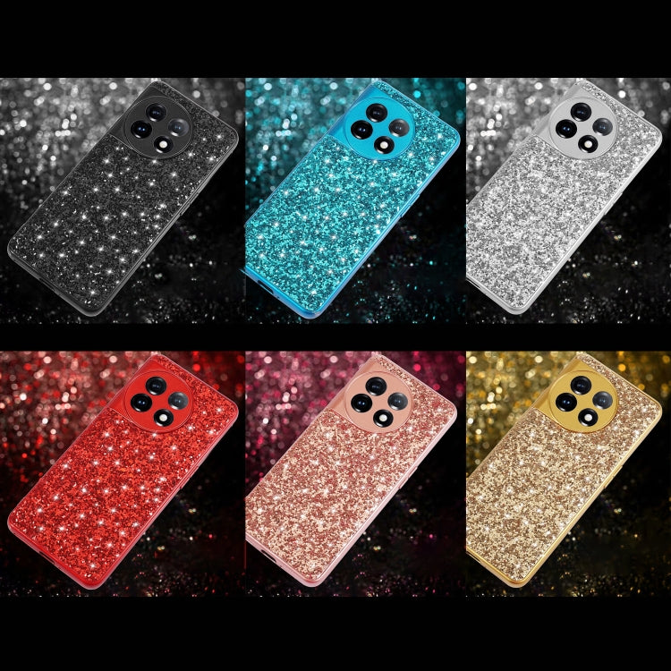 For OnePlus 11 Glitter Powder Shockproof TPU Phone Case(Silver) - OnePlus Cases by buy2fix | Online Shopping UK | buy2fix