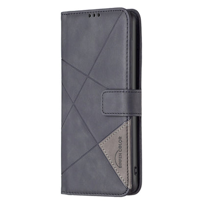 For Samsung Galaxy S24+ 5G Magnetic Buckle Rhombus Texture Leather Phone Case(Black) - Galaxy S24+ 5G Cases by buy2fix | Online Shopping UK | buy2fix