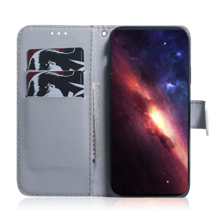 For OPPO A60 4G Coloured Drawing Flip Leather Phone Case(White Wolf) - OPPO Cases by buy2fix | Online Shopping UK | buy2fix