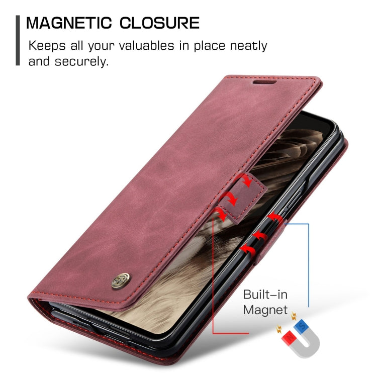 For Google Pixel Fold CaseMe 013 Multifunctional Horizontal Flip Leather Phone Case(Wine Red) - Google Cases by CaseMe | Online Shopping UK | buy2fix