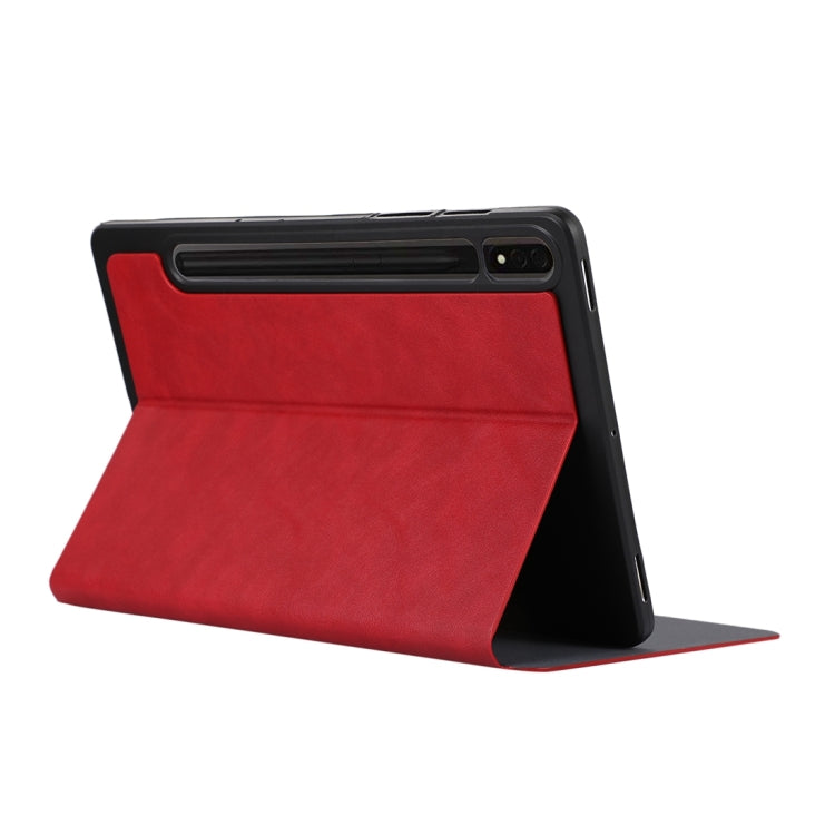 For Samsung Galaxy Tab S9 TPU Flip Tablet Protective Leather Case(Red) - Galaxy Tab S9 Cases by buy2fix | Online Shopping UK | buy2fix