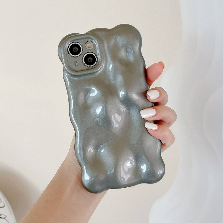 For iPhone 16 Pro Max Wave Bubbles TPU Phone Case(Grey) - iPhone 16 Pro Max Cases by buy2fix | Online Shopping UK | buy2fix