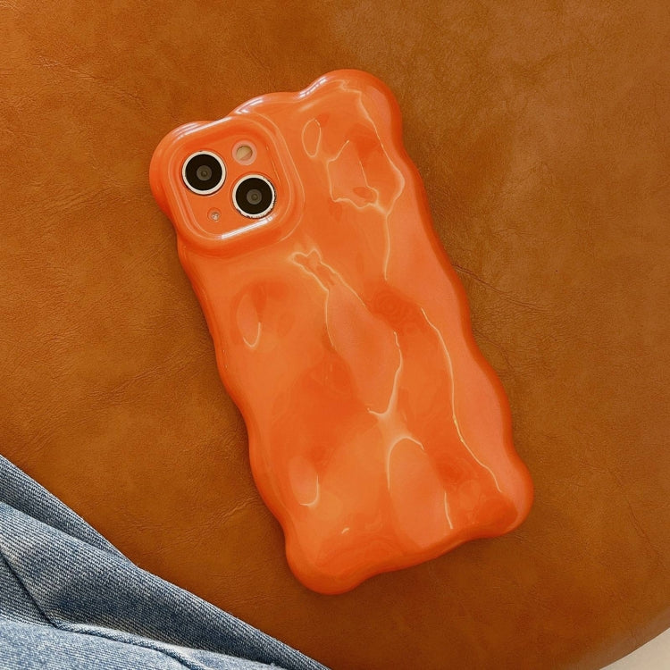 For iPhone 16 Pro Max Wave Bubbles TPU Phone Case(Pearlescent Orange) - iPhone 16 Pro Max Cases by buy2fix | Online Shopping UK | buy2fix