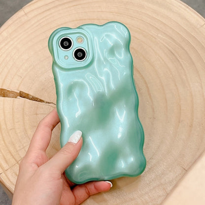 For iPhone 16 Plus Wave Bubbles TPU Phone Case(Pearlescent Green) - iPhone 16 Plus Cases by buy2fix | Online Shopping UK | buy2fix