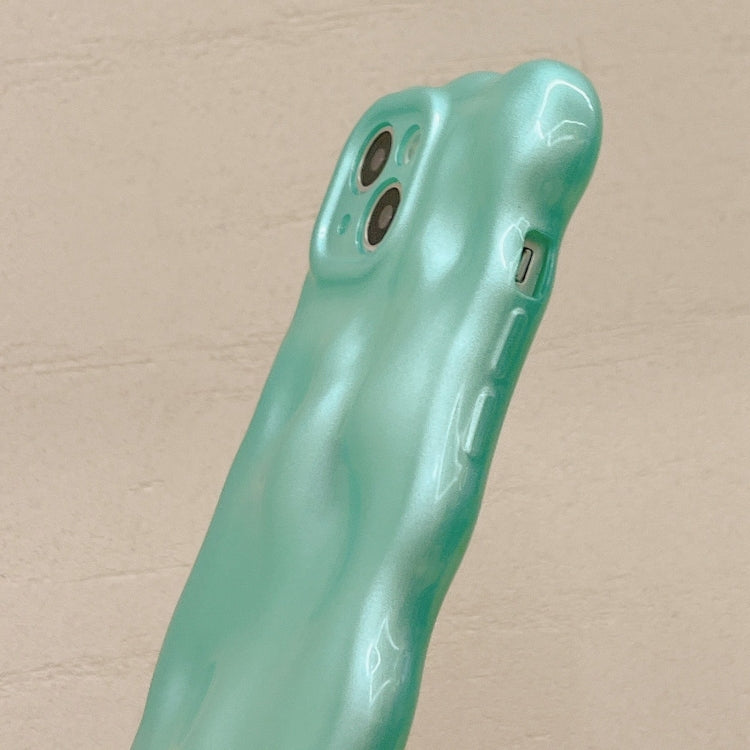 For iPhone 16 Plus Wave Bubbles TPU Phone Case(Pearlescent Green) - iPhone 16 Plus Cases by buy2fix | Online Shopping UK | buy2fix