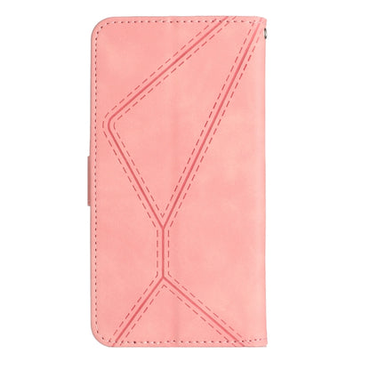 For Samsung Galaxy A05 Stitching Embossed Leather Phone Case(Pink) - Galaxy Phone Cases by buy2fix | Online Shopping UK | buy2fix