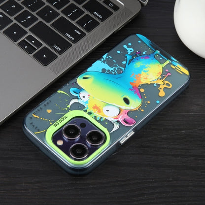 For iPhone 16 Pro Animal Pattern Oil Painting Series PC + TPU Phone Case(Bicycle Dog) - iPhone 16 Pro Cases by buy2fix | Online Shopping UK | buy2fix