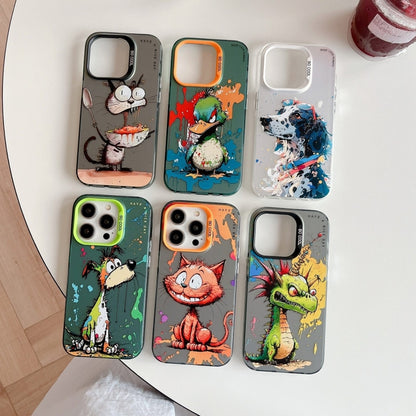 For iPhone 16 Pro Max Animal Pattern Oil Painting Series PC + TPU Phone Case(Panda) - iPhone 16 Pro Max Cases by buy2fix | Online Shopping UK | buy2fix