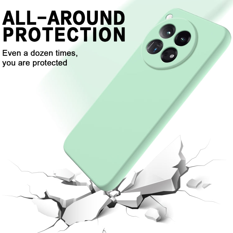 For OnePlus 12 Pure Color Liquid Silicone Shockproof Phone Case(Green) - OnePlus Cases by buy2fix | Online Shopping UK | buy2fix