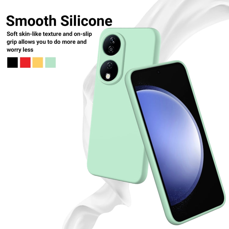 For Honor 90 Smart Pure Color Liquid Silicone Shockproof Phone Case(Green) - Honor Cases by buy2fix | Online Shopping UK | buy2fix