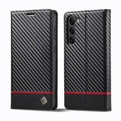 For Samsung Galaxy S24+ 5G LC.IMEEKE Carbon Fiber Leather Phone Case(Horizontal Black) - Galaxy S24+ 5G Cases by LC.IMEEKE | Online Shopping UK | buy2fix