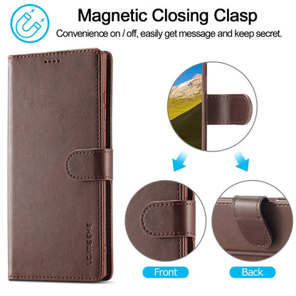 For Samsung Galaxy S24 Ultra 5G LC.IMEEKE Calf Texture Leather Phone Case(Coffee) - Galaxy S24 Ultra 5G Cases by LC.IMEEKE | Online Shopping UK | buy2fix