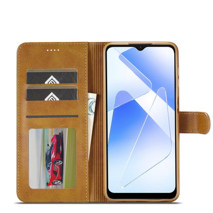 For Samsung Galaxy A55 5G LC.IMEEKE Calf Texture Leather Phone Case(Brown) - Galaxy Phone Cases by LC.IMEEKE | Online Shopping UK | buy2fix