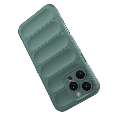 For iPhone 16 Pro Max Magic Shield TPU + Flannel Phone Case(Dark Green) - iPhone 16 Pro Max Cases by buy2fix | Online Shopping UK | buy2fix