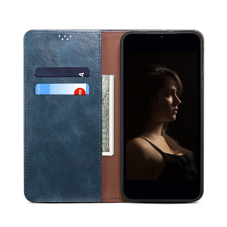 For OnePlus 13 Oil Wax Crazy Horse Texture Leather Phone Case(Blue) - OnePlus Cases by buy2fix | Online Shopping UK | buy2fix