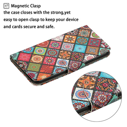 For iPhone 16 Pro 3D Colored Drawing Flip Leather Phone Case(Ethnic Totem) - iPhone 16 Pro Cases by buy2fix | Online Shopping UK | buy2fix