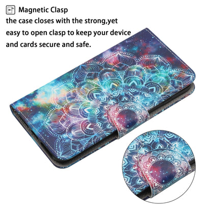 For iPhone 16 3D Colored Drawing Flip Leather Phone Case(Star Mandala) - iPhone 16 Cases by buy2fix | Online Shopping UK | buy2fix