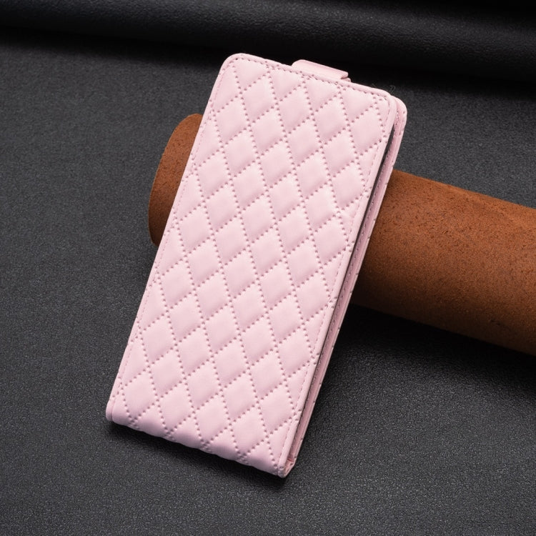 For Xiaomi 13 Diamond Lattice Vertical Flip Leather Phone Case(Pink) - 13 Cases by buy2fix | Online Shopping UK | buy2fix