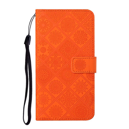 For iPhone 16 Plus Ethnic Style Embossed Pattern Leather Phone Case(Orange) - iPhone 16 Plus Cases by buy2fix | Online Shopping UK | buy2fix