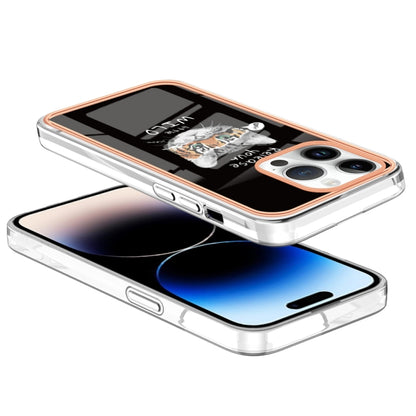 For iPhone 16 Pro Electroplating Marble Dual-side IMD Phone Case(Natural Growth) - iPhone 16 Pro Cases by buy2fix | Online Shopping UK | buy2fix