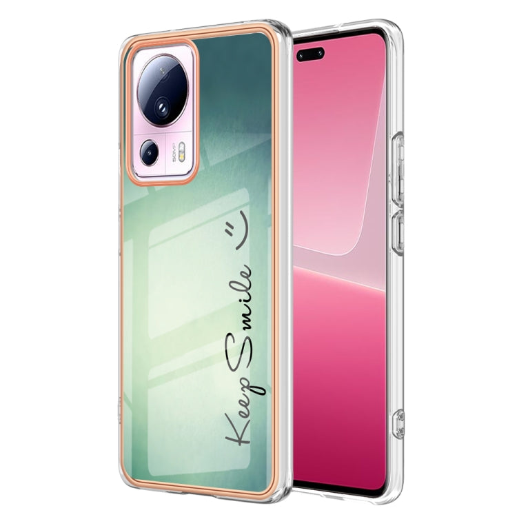 For Xiaomi 13 Lite 5G Electroplating Marble Dual-side IMD Phone Case(Smile) - 13 Lite Cases by buy2fix | Online Shopping UK | buy2fix