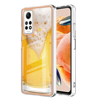 For Xiaomi Redmi Note 12 Pro 4G Global Electroplating Marble Dual-side IMD Phone Case(Draft Beer) - Xiaomi Cases by buy2fix | Online Shopping UK | buy2fix