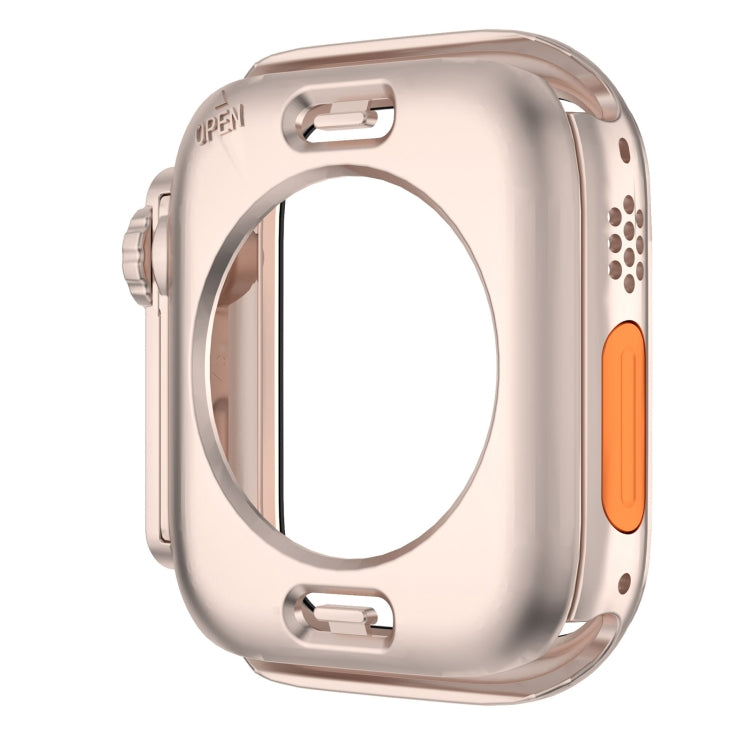 For Apple Watch Series 6 / 5 / 4 / SE 44mm Change to Ultra 49mm Waterproof All-Inclusive Film Hybrid PC Watch Case(Rose Gold) - Watch Cases by buy2fix | Online Shopping UK | buy2fix