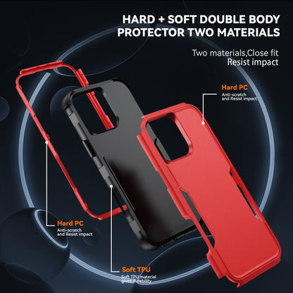 For iPhone 16 Pro Max Commuter Shockproof TPU + PC Phone Case(Red+Black) - iPhone 16 Pro Max Cases by buy2fix | Online Shopping UK | buy2fix