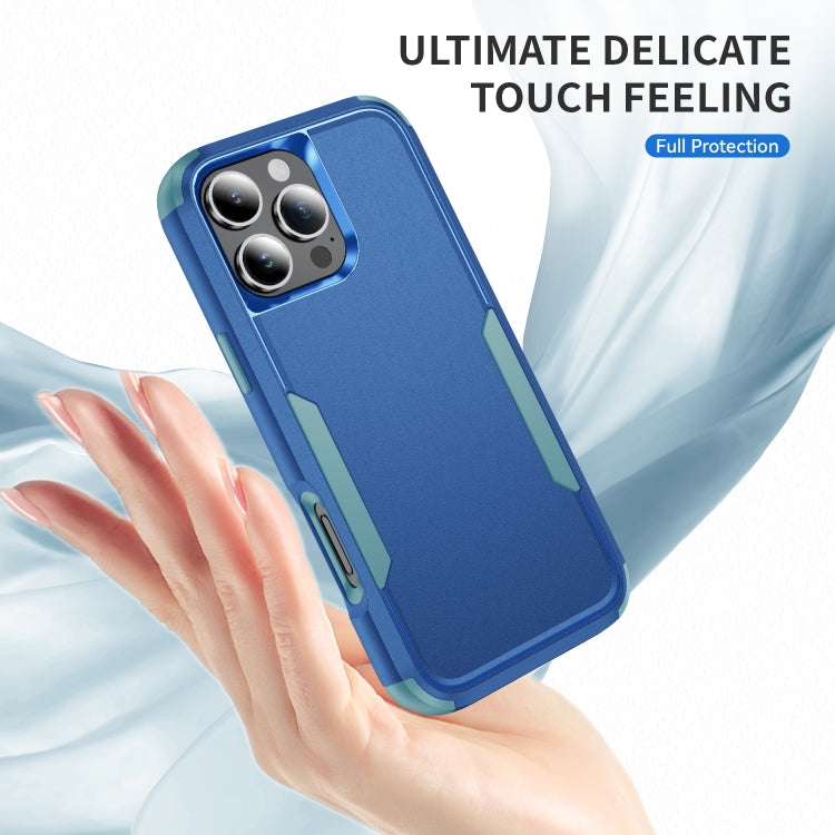 For iPhone 16 Pro Commuter Shockproof TPU + PC Phone Case(Royal Blue+Grey Green) - iPhone 16 Pro Cases by buy2fix | Online Shopping UK | buy2fix