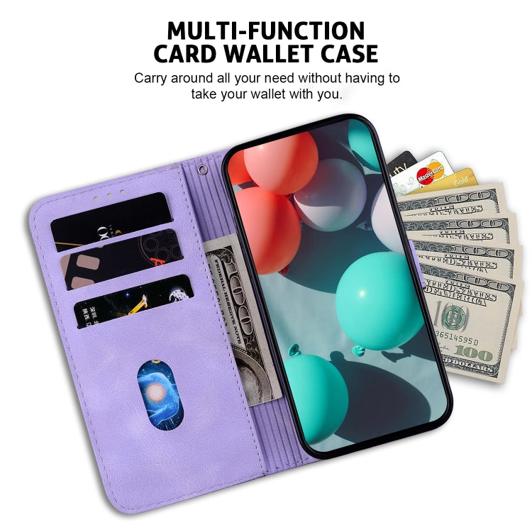 For Xiaomi Redmi Note 12 Pro 5G Global/Poco X5 Pro 7-shaped Embossed Leather Phone Case(Purple) - Xiaomi Cases by buy2fix | Online Shopping UK | buy2fix