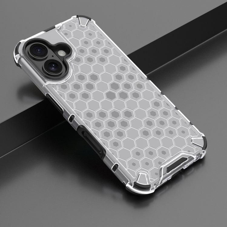 For iPhone 16 Plus Honeycomb Shockproof Phone Case(White) - iPhone 16 Plus Cases by buy2fix | Online Shopping UK | buy2fix