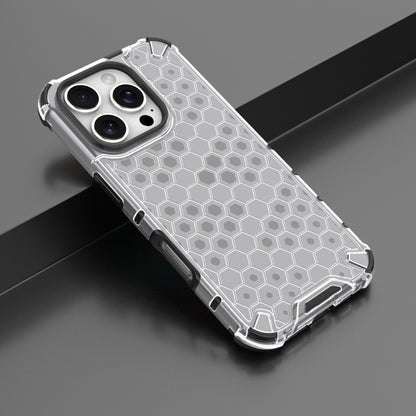 For iPhone 16 Pro Honeycomb Shockproof Phone Case(White) - iPhone 16 Pro Cases by buy2fix | Online Shopping UK | buy2fix