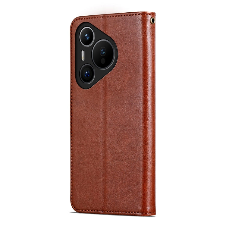 For Huawei Pura 70 AZNS Sheepskin Texture Flip Leather Phone Case(Brown) - Huawei Cases by AZNS | Online Shopping UK | buy2fix