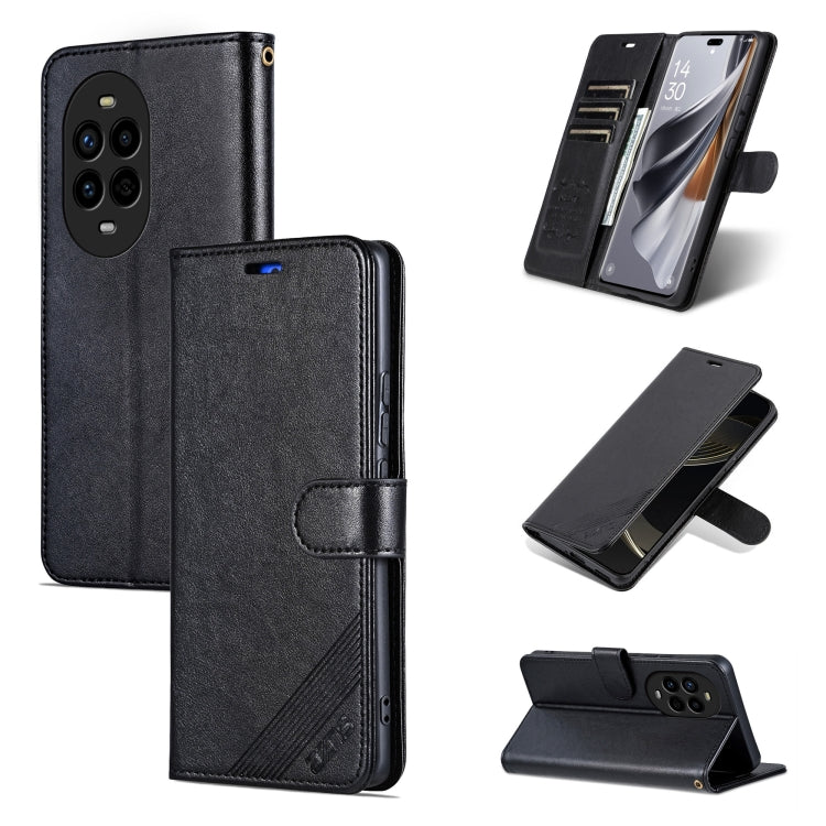 For Huawei nova13 Pro AZNS Sheepskin Texture Flip Leather Phone Case(Black) - Huawei Cases by AZNS | Online Shopping UK | buy2fix