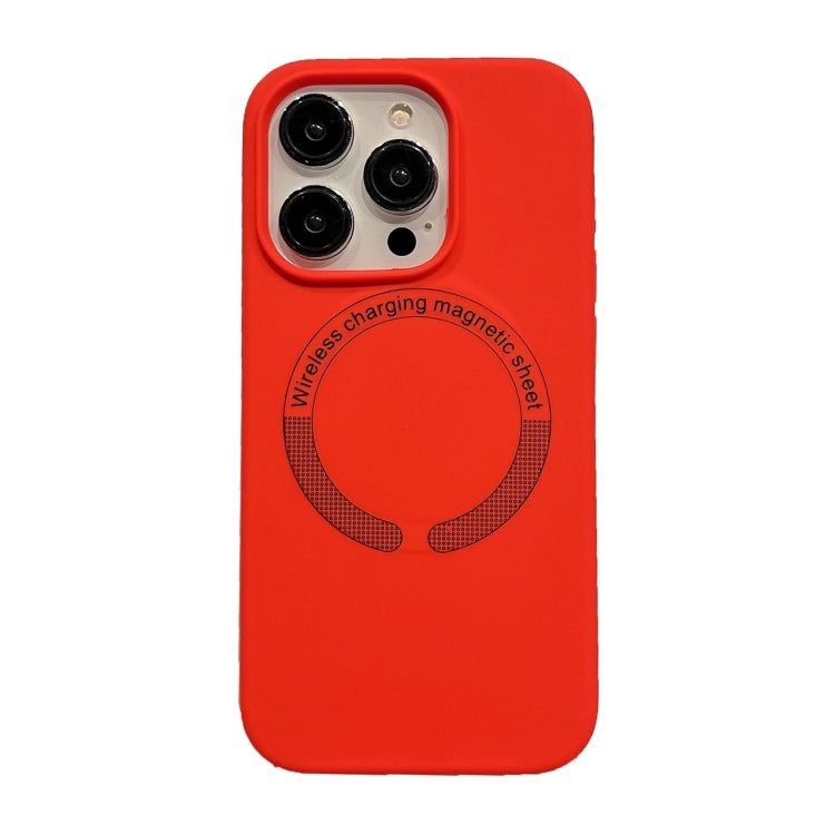 For iPhone 15 Pro Magsafe Magnetic Silicone Phone Case(Red) - iPhone 15 Pro Cases by buy2fix | Online Shopping UK | buy2fix