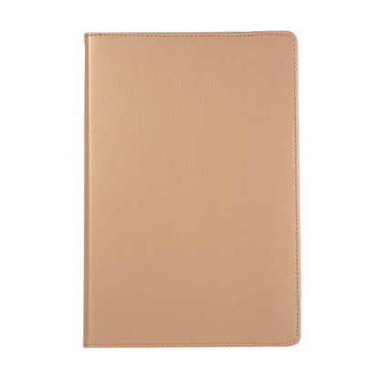 For Samsung Galaxy Tab S9 360 Degrees Rotation Holder Litchi Texture Leather Tablet Case(Golden) - Galaxy Tab S9 Cases by buy2fix | Online Shopping UK | buy2fix