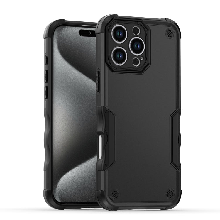 For iPhone 16 Pro Non-slip Shockproof Armor Phone Case(Black) - iPhone 16 Pro Cases by buy2fix | Online Shopping UK | buy2fix